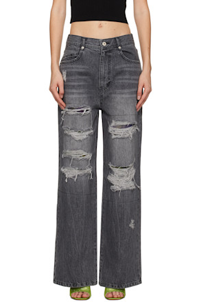 Gray Distressed Jeans