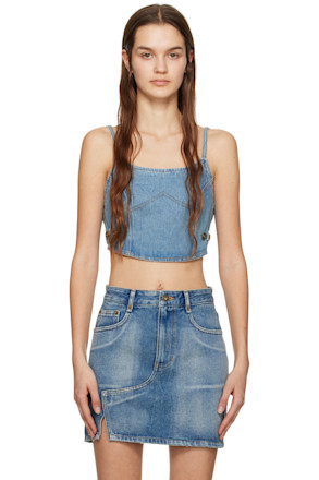 Blue Spaghetti Strap Denim Camisole