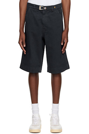 Gray Garment-Dyed Shorts