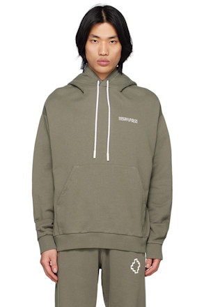 Khaki Tempera Cross Over Hoodie