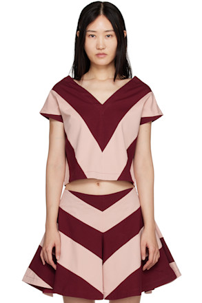 Burgundy & Pink Jack Top