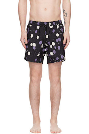 Black Polka Dot Swim Short