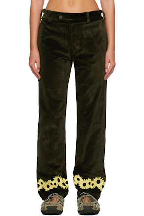 Green Flower Trousers