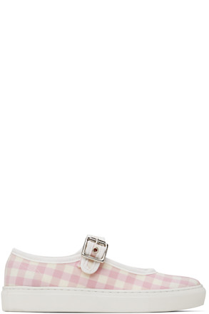 Pink Check Low Top Sneakers