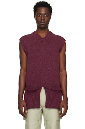 SSENSE Exclusive Burgundy Vest