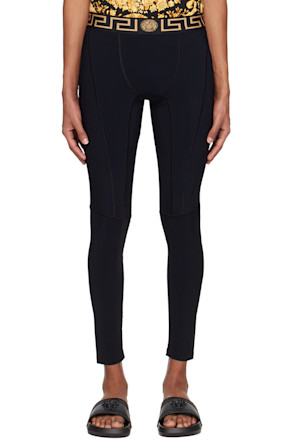 Black Paneled Lounge Pants