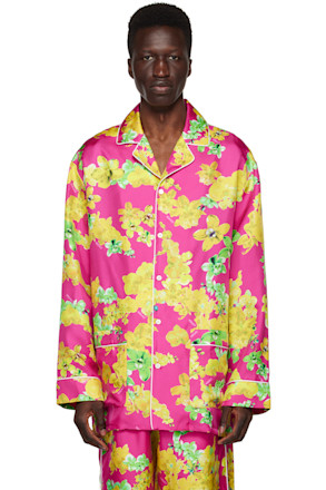Pink Floral Pyjama Shirt