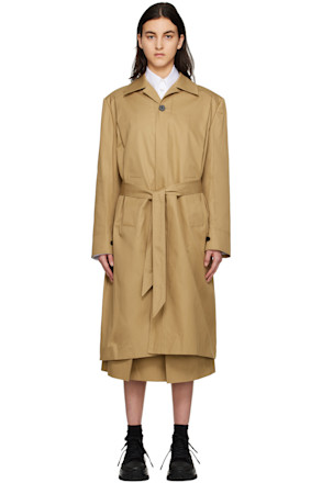 Beige Long Trench Coat
