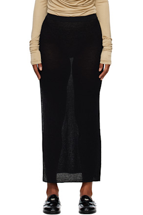 Black Emmeline Midi Skirt