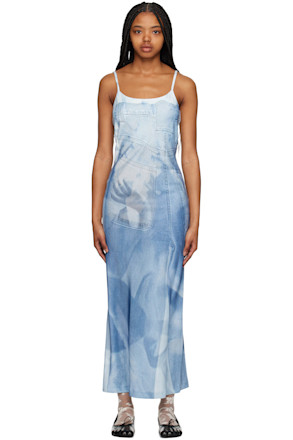 Blue Handy Jean Maxi Dress