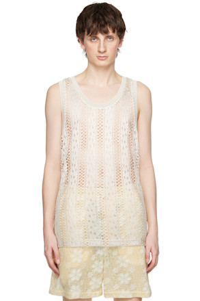 White Scoop Neck Tank Top