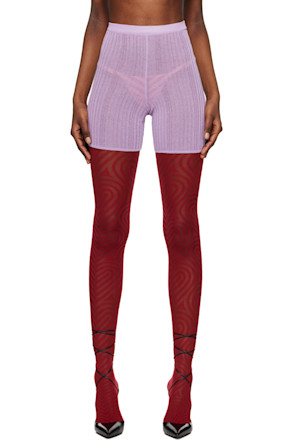 Purple Elasticized Shorts