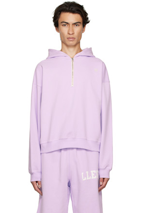 SSENSE Exclusive Purple Half-Zip Hoodie