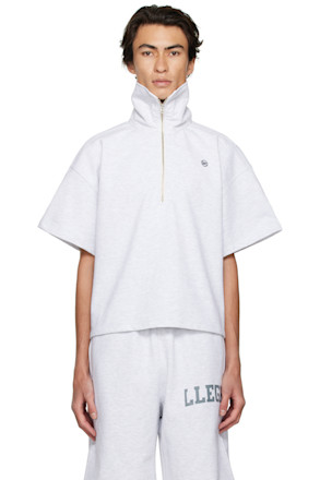 SSENSE Exclusive Gray Half-Zip Polo