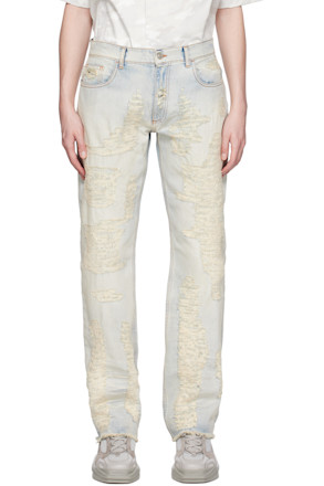 Blue Destroyed Jeans