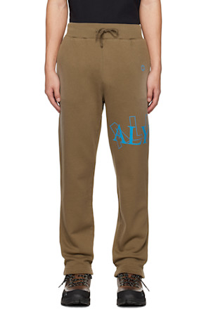 Khaki Printed Lounge Pants
