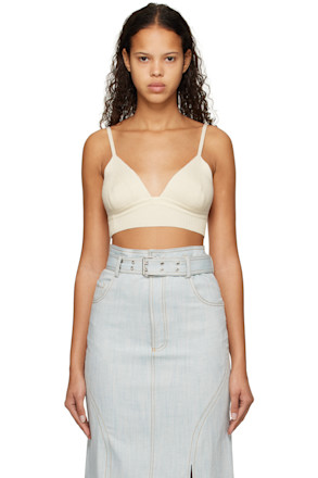 Off-White Rib Bra