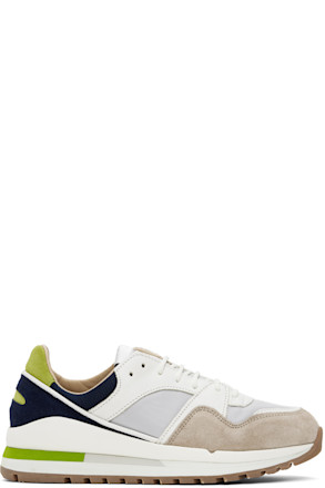 Beige & Navy Trail Blazer Sneakers