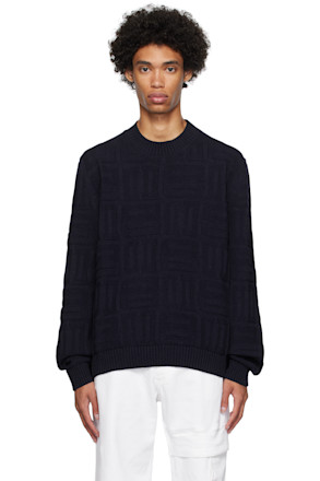 Navy Monogram Sweater