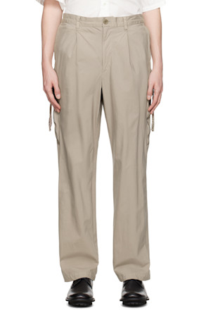 Gray Drawstring Cargo Pants