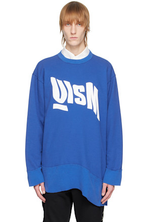 Blue Printed Sweatshirt