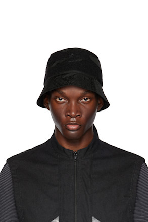 Black Velcro Bucket Hat