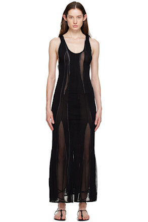 Black Seam Allowance Maxi Dress