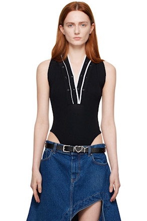 Black Triple Neck Bodysuit