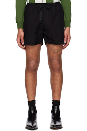 Black Crinkled Shorts