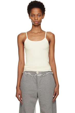 Off-White Thin Strap Tank Top