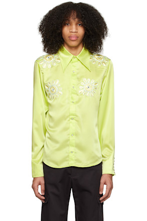 Green Embroidered Shirt