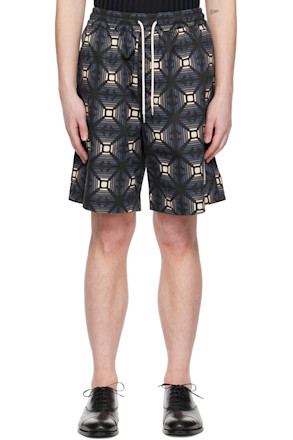 Blue Printed Shorts
