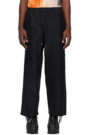 Black Fringe Trousers