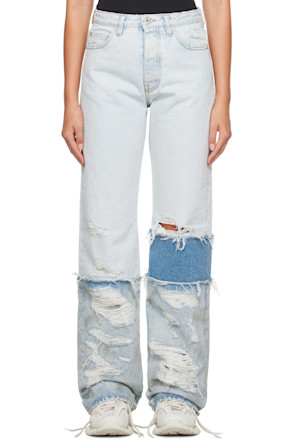 Blue Layered Jeans
