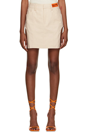 White Cutout Miniskirt