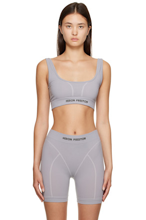 Gray Active Bra