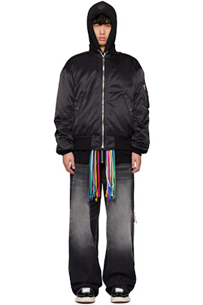 Black Phenomenon Edition Cross Loop Bomber Jacket