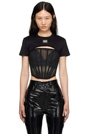 Black Cutout T-Shirt