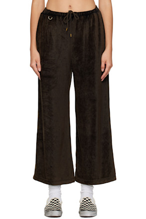 Brown Crystal-Cut Lounge Pants