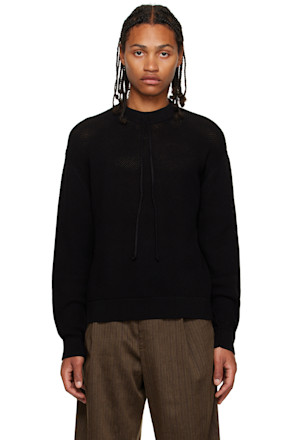 Black Drawstring Sweater