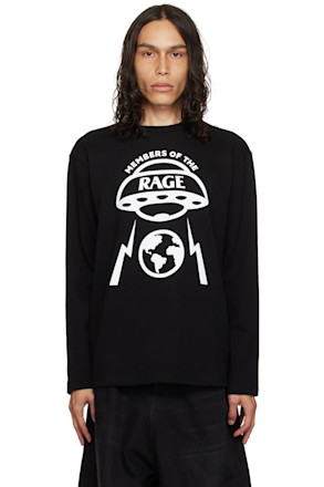 Black Printed Long Sleeve T-Shirt