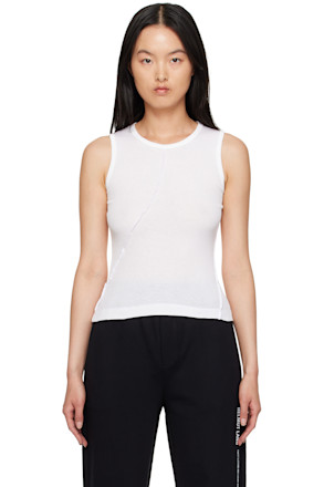 White Twisted Tank Top