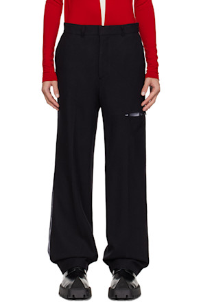 Black Cutout Trousers