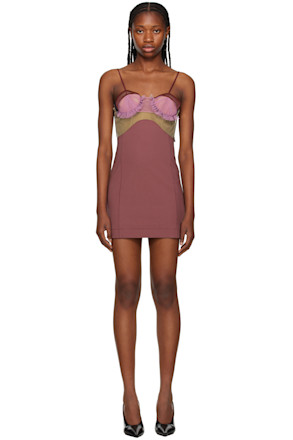 Purple Explosive Flower Bra Minidress