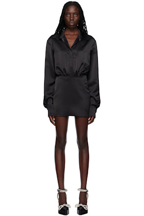 Black Karma Flower Minidress