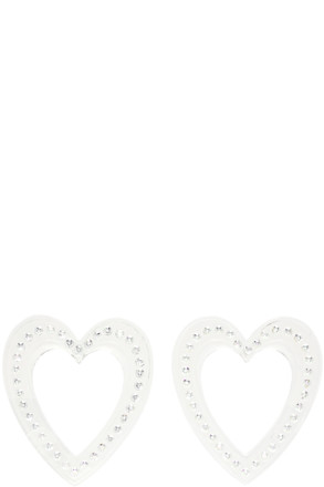 Transparent Big Heart Earrings