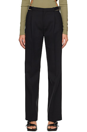 Black Safety Slider Trousers