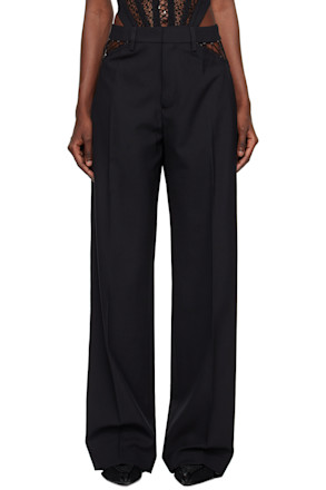 Black Picot Trousers