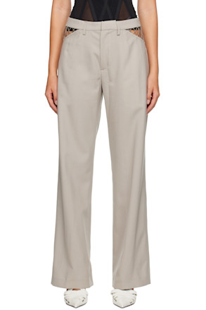 Taupe Lace Trousers