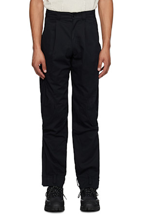 Black Pleated Cargo Pants